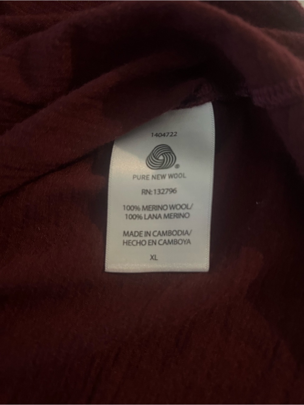 Segments 100% Merino Wool Long Sleeve Base Layer Tee Burgundy XL - Picture 6 of 9